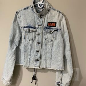 AC/DC Crop Jeans Jacket